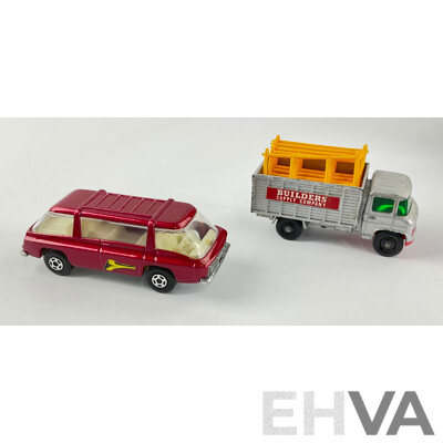 Vintage Boxed Matchbox Freeman Intercity Commuter and Scaffolding Truck