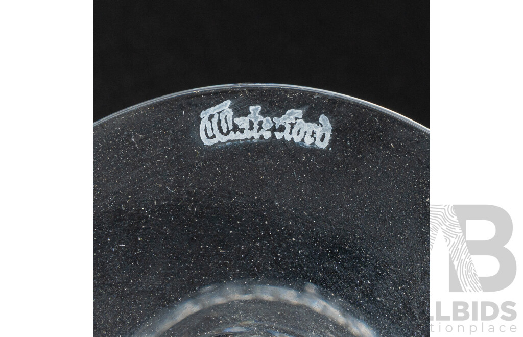 Collection 12 Vintage Waterford Crystal Glasses in Colleen Pattern with Original Labels Comprising Six Champagne Flutes & Six Claret Glasses