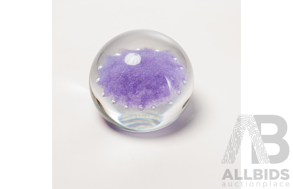 Vintage Limited Edition 309 of 500, Caithness Glass Paperweight, Jellyfish, in Original Box with Certificate of Authenticity