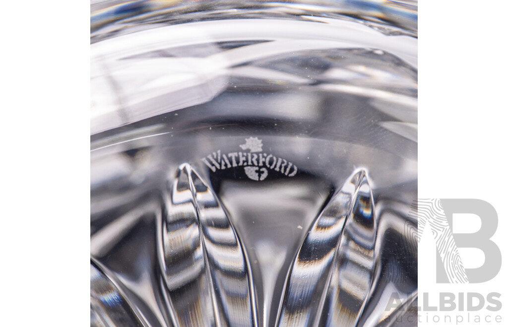 Collection Five Waterford Crystal Pieces Comprising Decanter, Pair Salt & Pepper Shakers, Jug and Bowl