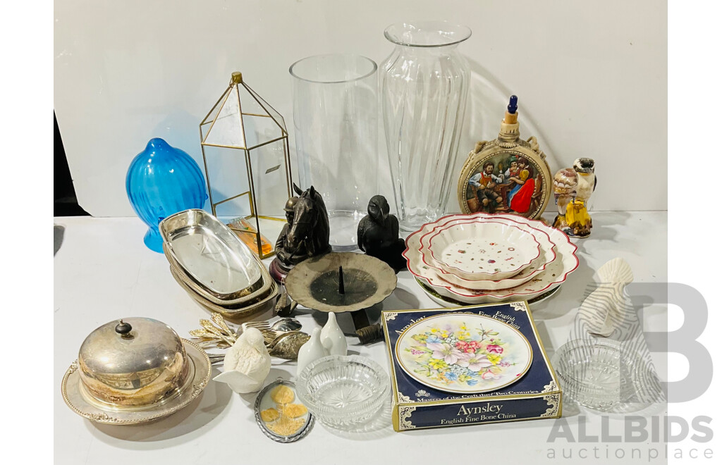 Large Collection Home Decorator Pieces Including Silver Plate, Porcelain, Glass and More