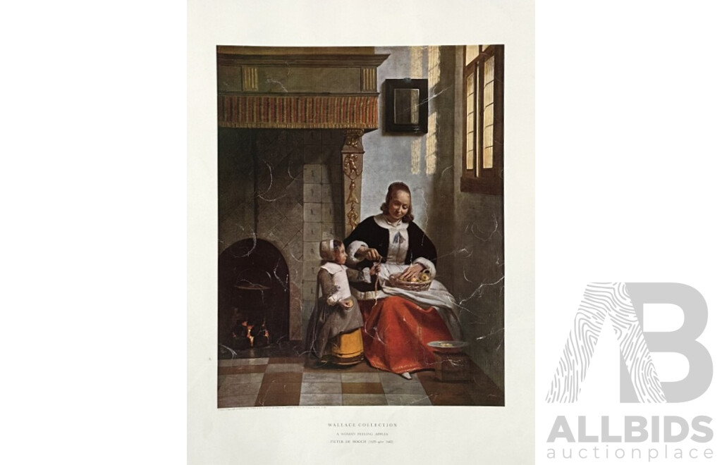 Collection of Three Reproduction Art Prints From the Wallace Collection, 51 x 38 cm and 38 x 51 cm (edge to edge) (3)