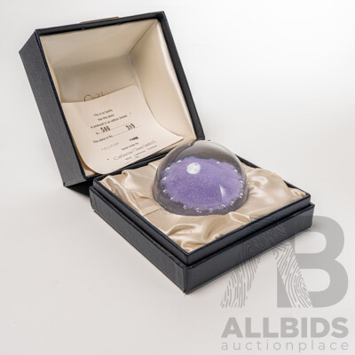 Vintage Limited Edition 309 of 500, Caithness Glass Paperweight, Jellyfish, in Original Box with Certificate of Authenticity