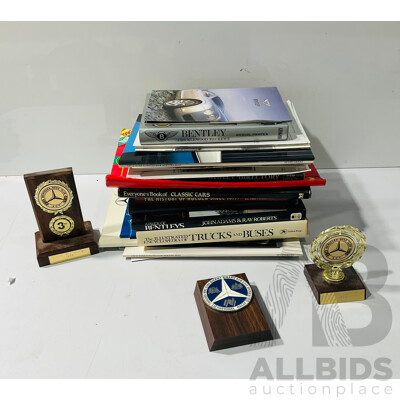 Collection Books and Booklets Regarding High End Cars Includoing Rolls Royce, Bentleys and More