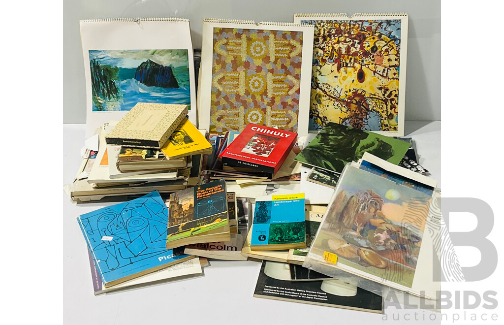 Large Collection of Art Books, Calendar Art Images, NGA Posters and More - Including, Janet Malcom’s Still Pictures’, Modern Masters Manet to Matisse From Moma, John Brack Fred Williams Exhibition Flyer From 1967 and More