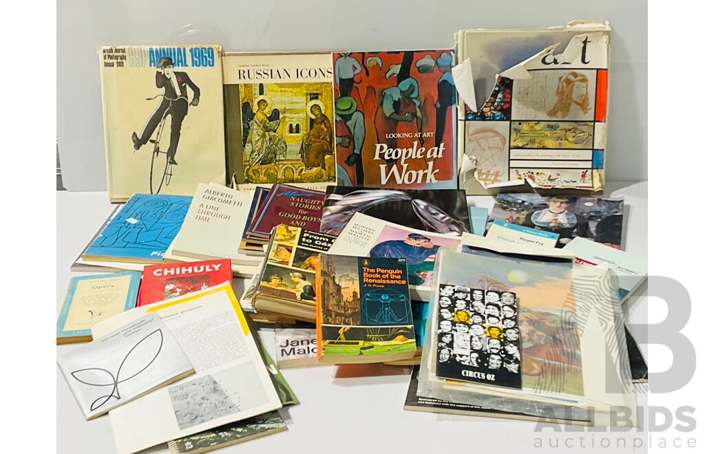 Large Collection of Art Books, Calendar Art Images, NGA Posters and More - Including, Janet Malcom’s Still Pictures’, Modern Masters Manet to Matisse From Moma, John Brack Fred Williams Exhibition Flyer From 1967 and More