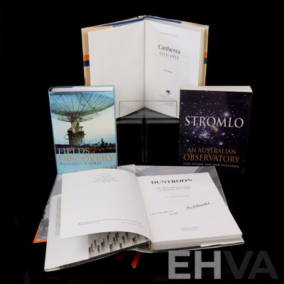 Collection Books Relating to Canberra District Including Duntroon, Signed by Author Chris Coulthard Clark