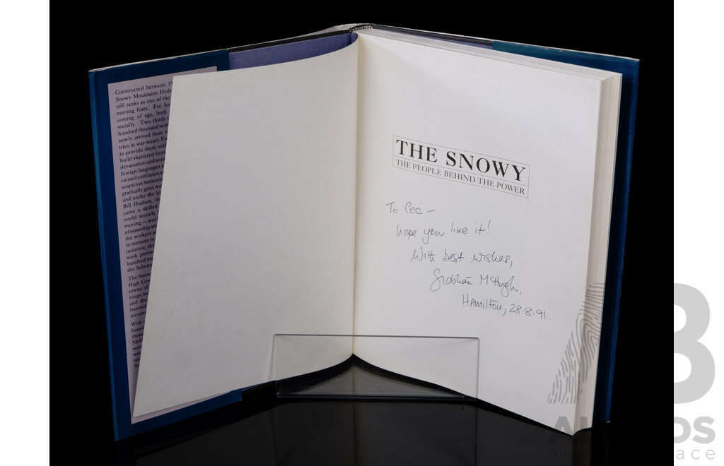 First Edition Signed by the Author, The Snowy the People Behind the Power, Siobhan McHugh, Hardcover with Dust Jacket