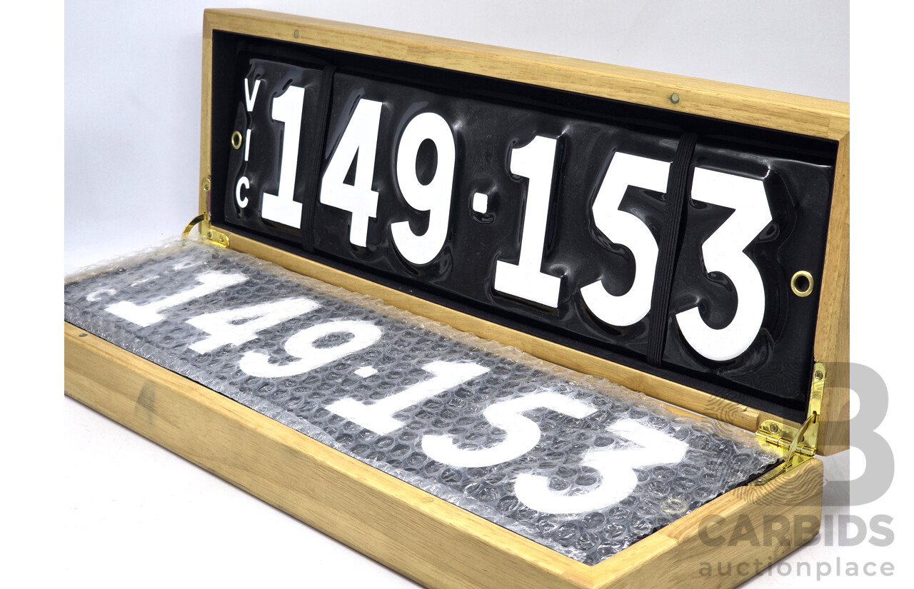 Victorian VIC Six Digit Heritage Number Plate - 149.153