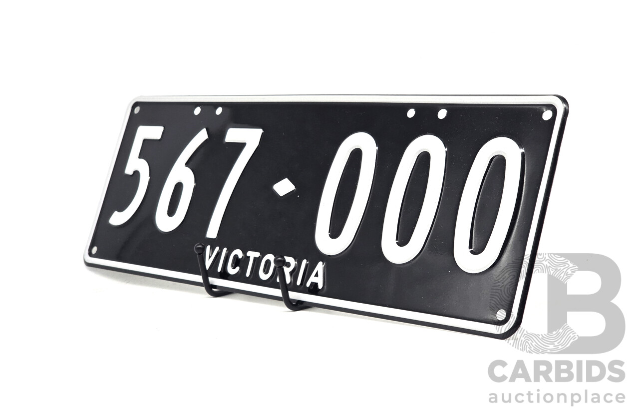 Victorian VIC Custom 6 - Digit Numerical Number Plate - 567.000