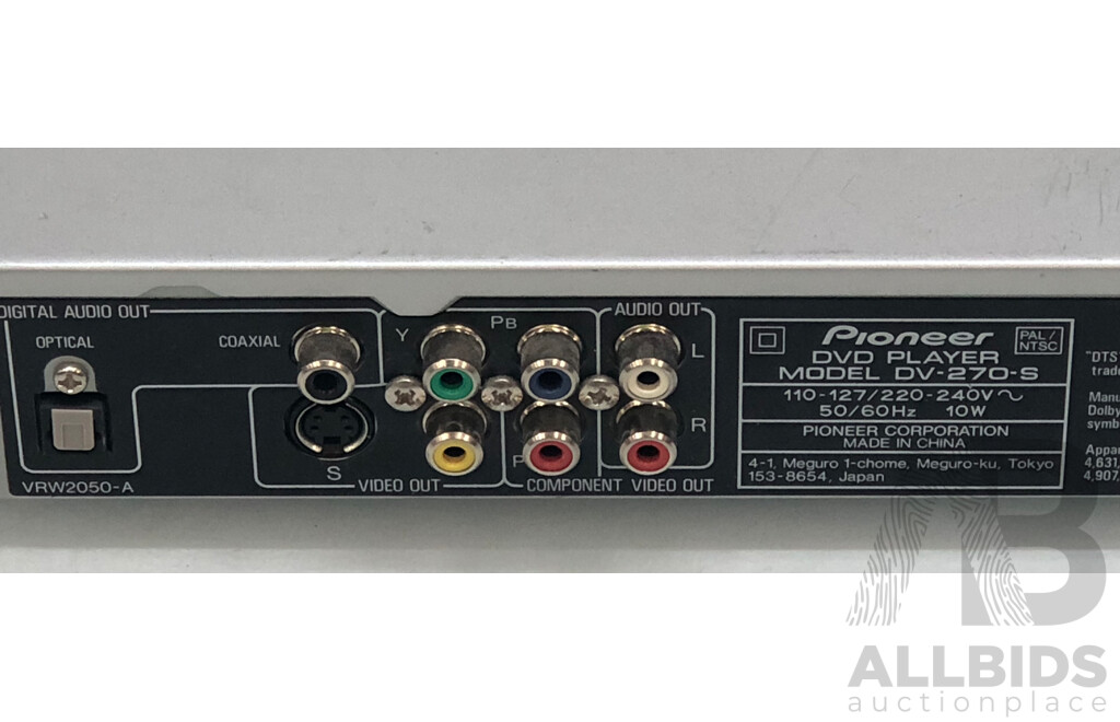 Pioneer DV-270 DVD Player with Remote Control