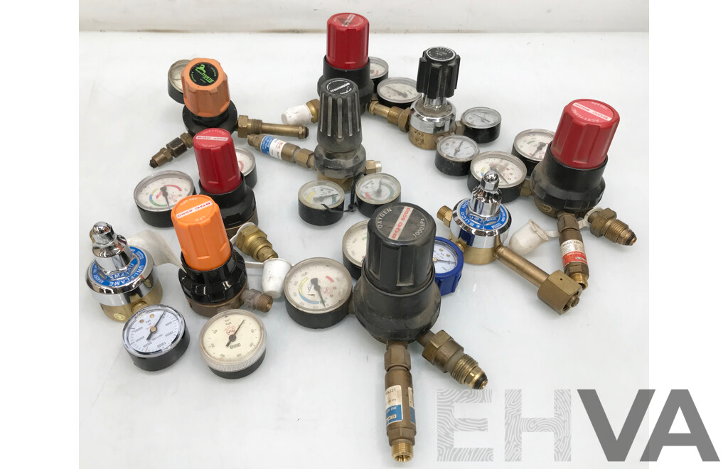 Assorted Gas Regulators - Lot of 10