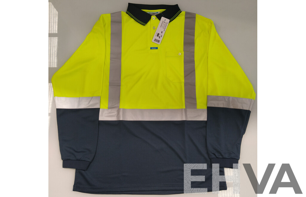 Escape Long Seeve Mesh Polo Shirt (Sizes: L, XL, 4XL) - Lot of 7