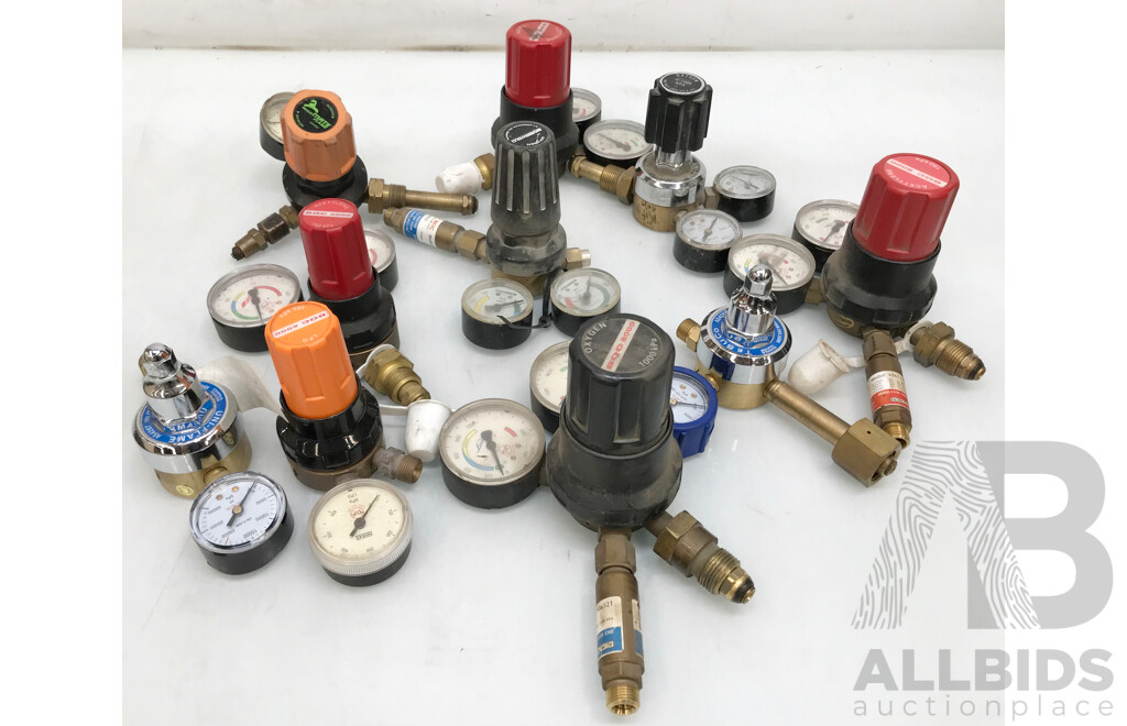 Assorted Gas Regulators - Lot of 10