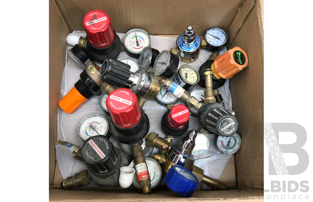 Assorted Gas Regulators - Lot of 10