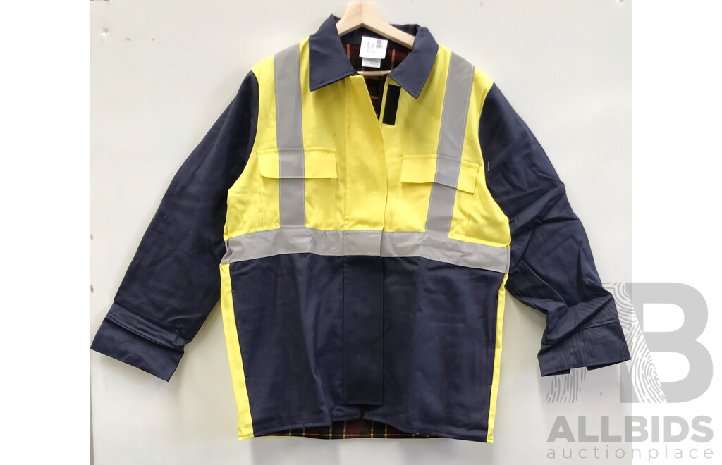 JKT Cotton Drill Hi-Vis Lined Jacket (Size: Small) - Lot of 3