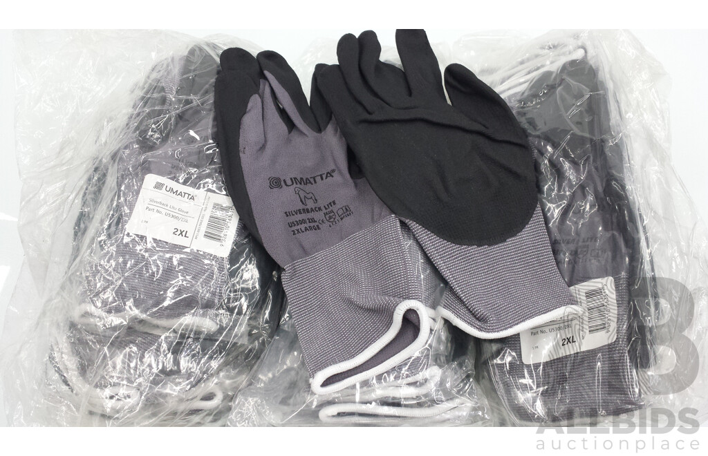 Umatta Silverback Lite Safety Gloves with Nitrile Foam Coated Palm (2XL) - Lot of 240