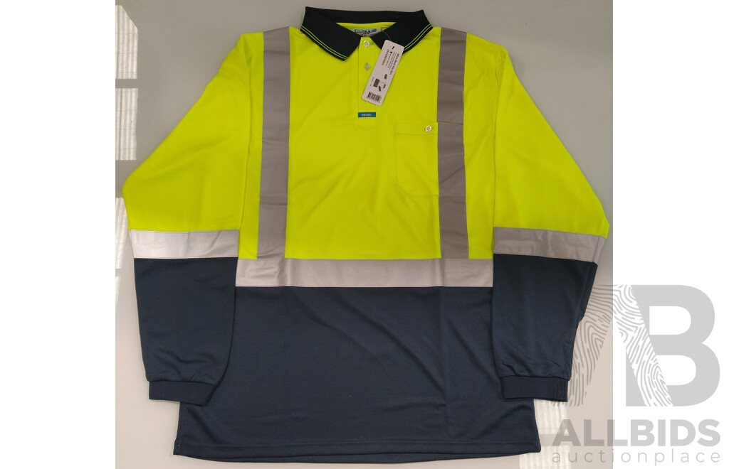 Escape Long Seeve Mesh Polo Shirt - Lot of 7