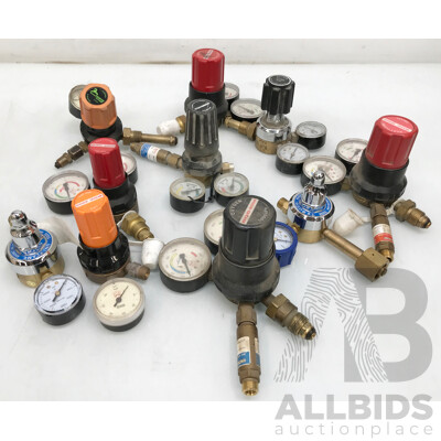 Assorted Gas Regulators - Lot of 10