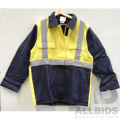 JKT Cotton Drill Hi-Vis Lined Jacket (Size: Small) - Lot of 3