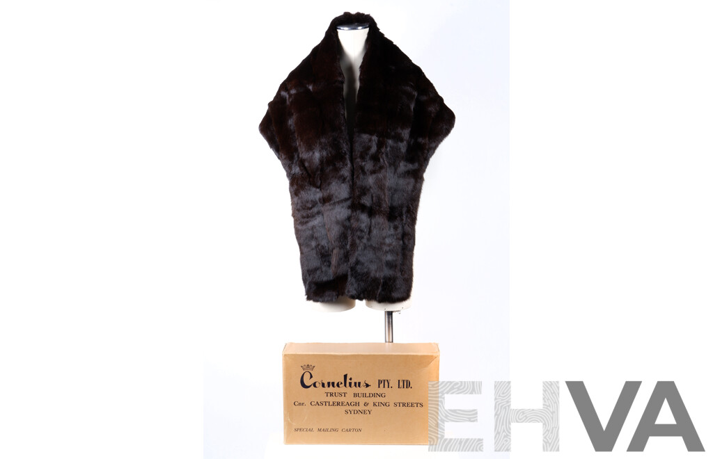 Vintage Cornelius Furs Sydney Mink Stole in Original Box