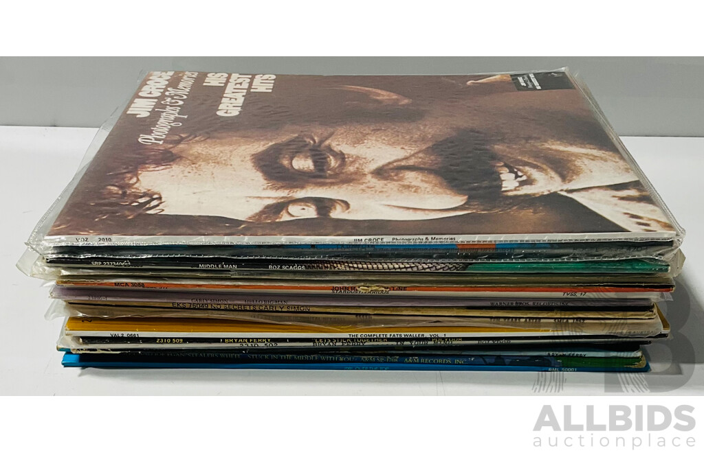 Quantity of Vintage LPs Including Carly Simon, Boz Scaggs, Fats Waller and More