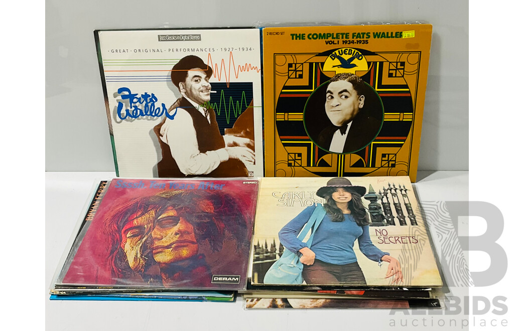 Quantity of Vintage LPs Including Carly Simon, Boz Scaggs, Fats Waller and More
