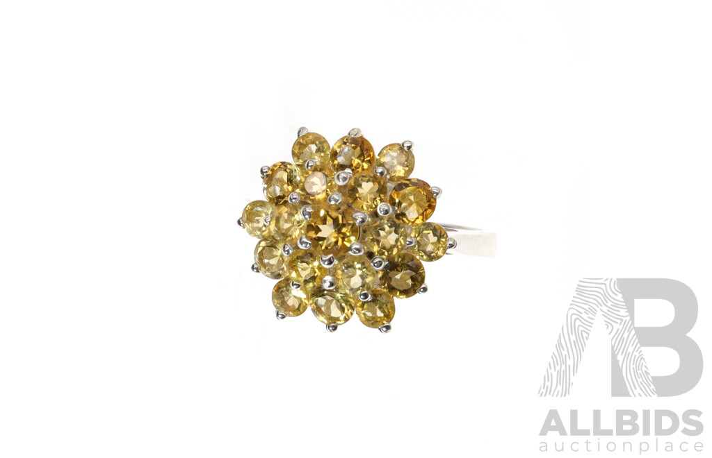 NEW Citrine Cluster Ring, Size O, 4.60 Grams