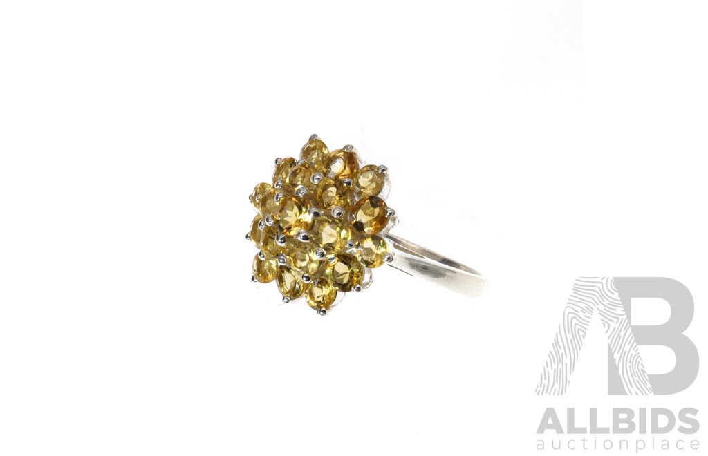 NEW Citrine Cluster Ring, Size O, 4.60 Grams