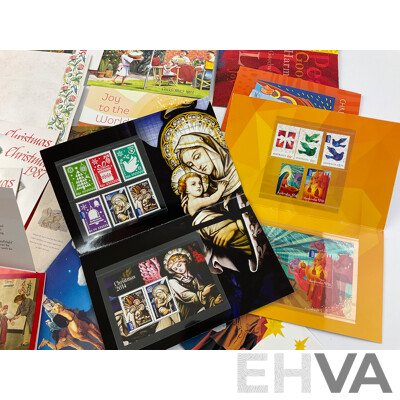 Collection of Australian Stamp Packs Including 2017 Australian Territories Collection, 2016 RSL, 2014 G20, Mythical Creatures, for Special Occasions, Nostalgic Advertisements and More