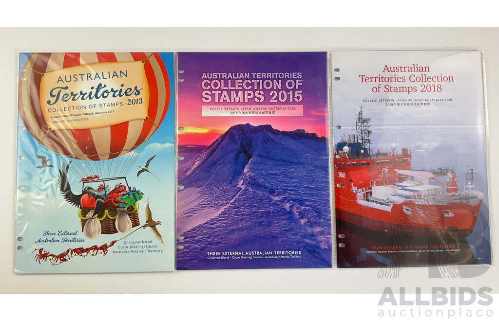 Australian 2013, 2015, 2018 Territories Collection of Stamps