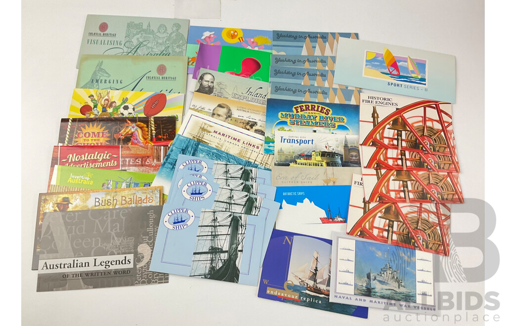 Collection of Australian Stamp Packs Themes Include Explorers, Maritime, Colonial Heritage and More