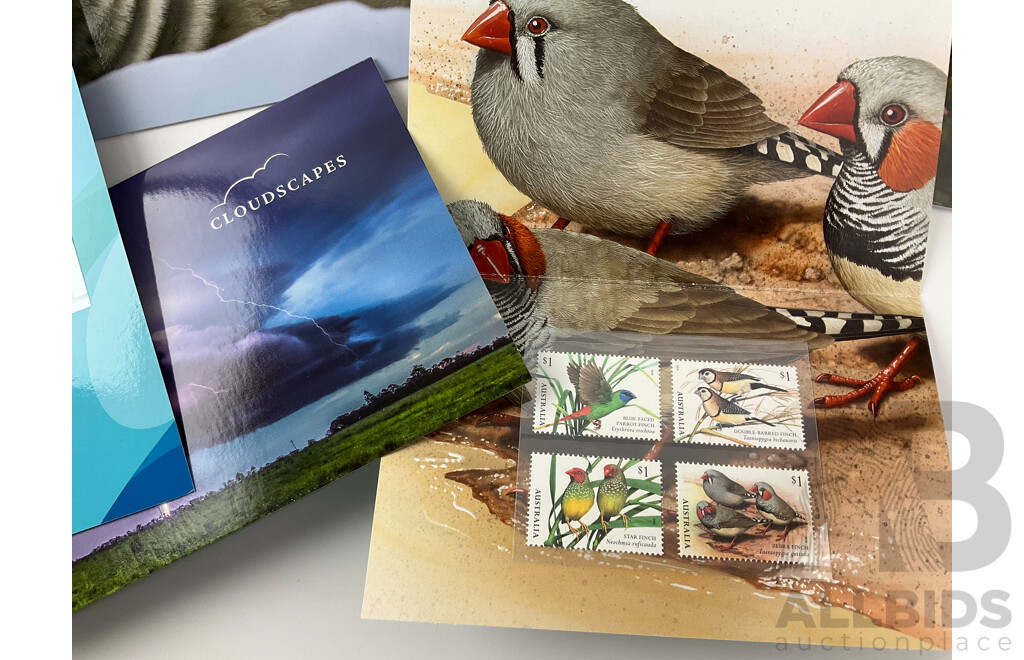 Australian 2018 Stamp Packs and First Day Cover Including Crab Eater Seal, Gold Coast Commonwealth Games, Century of Service, First Cricket Tour and More