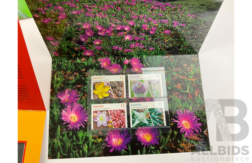 Australian 2017 and 2018 Stamp Packs Including Bansias, Year of the Dog, Convict Past, Australian Legends, Henry Lawson, Street Art and More - Face Value Over $60