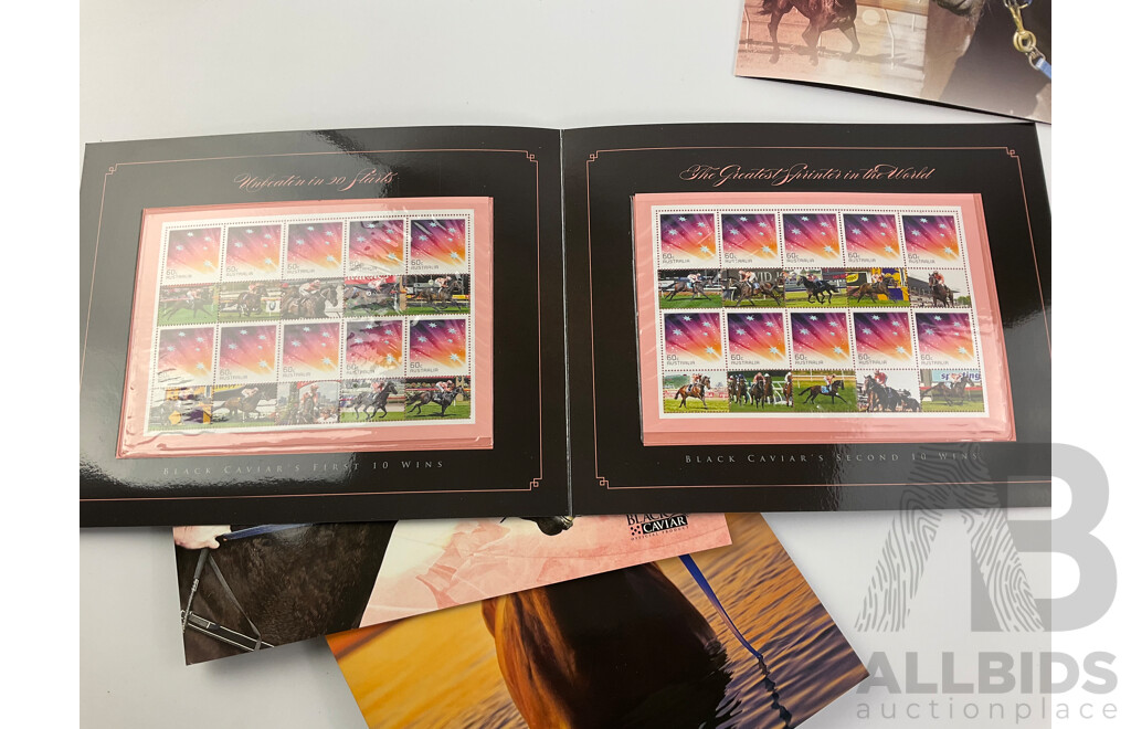 Collection of Australian Black Cavier Stamp Packs - Face Value Over $47