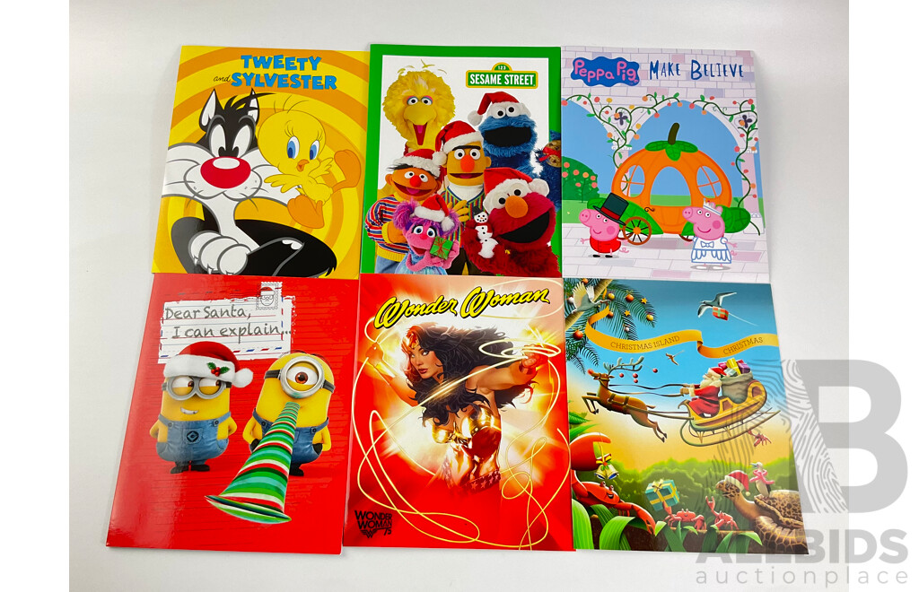 Australian 2016 Stamp Packs Including Tweety and Sylvester, Wonder Woman, Peppa Pig, Dear Santa I Can Explain, Seasamee Street,  Christmas Island Christmas - Face Value Over $80