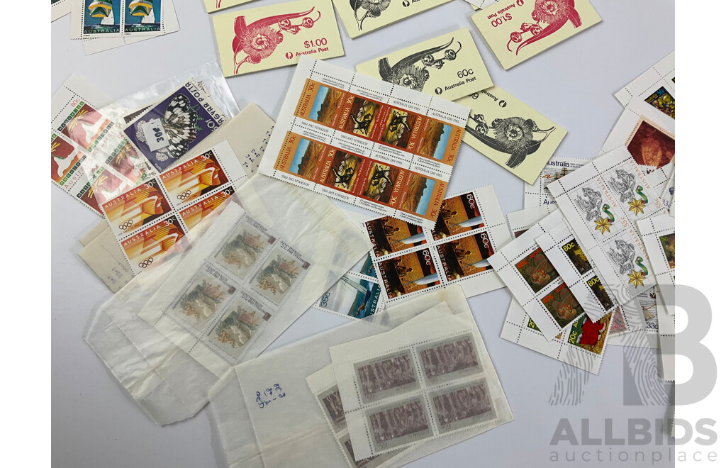 Large Collection of Australian 1980's Mint Stamps, Blocks, Gutters and Books Including 1981 Charles Diana Marriage, Ausipex 1984, Blinky Bill, Ginger Meggs and More