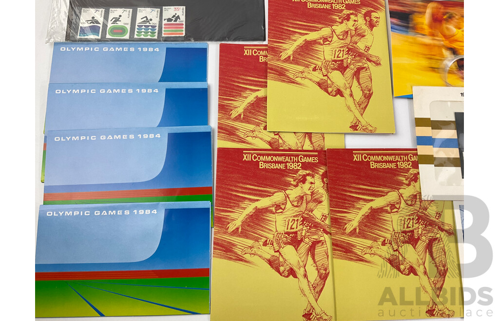 Collection of Australian Stamp Packs, Olympic and Commonwealth Games Issues 1972-2000