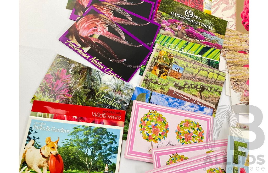 Australian Flora Related Stamp Packs Including Floral Emblems, Australian Wildflowers, Coastal Flowers, Parks and Gardens, Native Orchids, Fruit in Austtrlia and More - 49 Packs