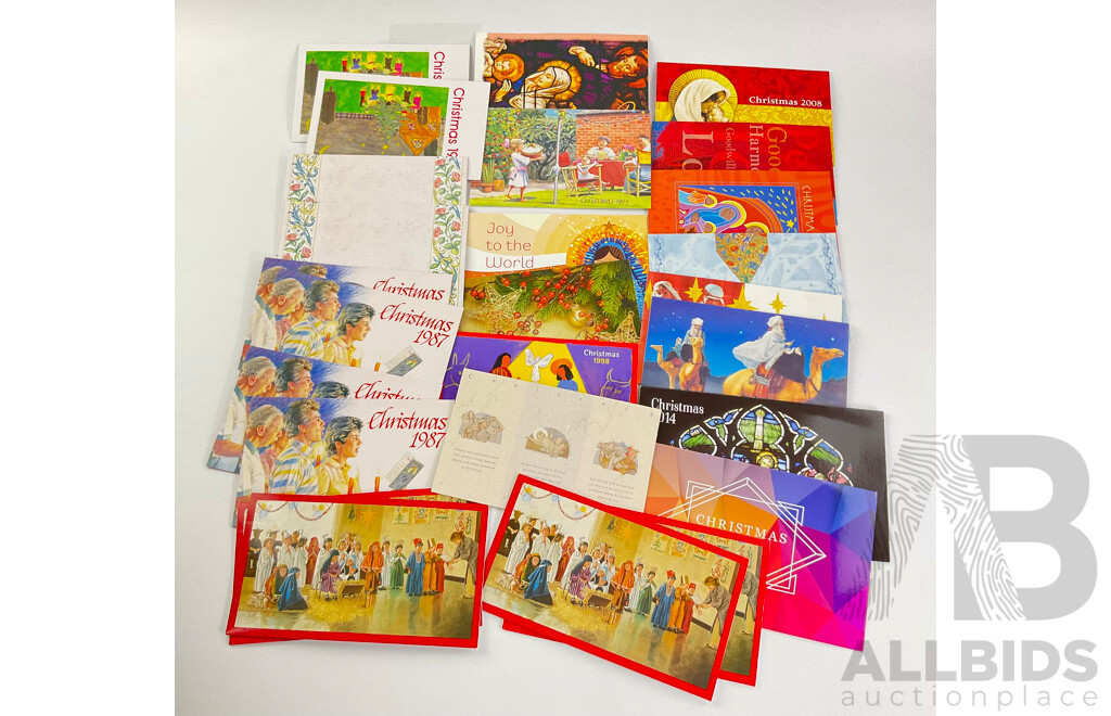 Australian Christmas Stamp Packs, Examples From 1986 to 2015