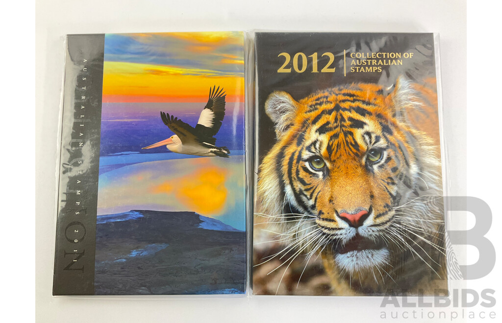 Australian 2011 and 2012 Annual Stamp Albums - Face Value $180