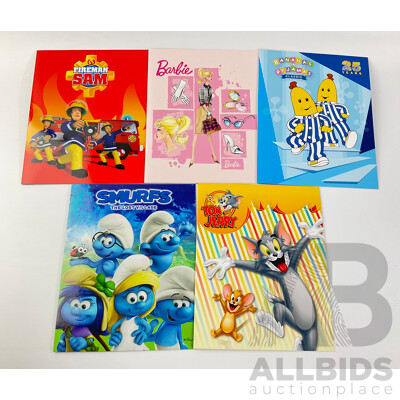 Collection of Australian 2017 Stamp Packs Including Barbie, Bananas Un Pyjamas, Tom and Jerry, Smurfs, Fireman Sam - Face Value $100