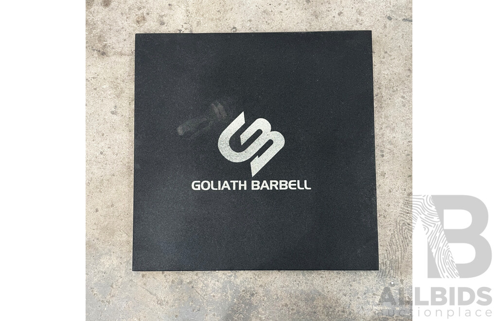 Goliath Barbell Rubber Mat (black) - Lot of 3