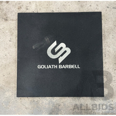 Goliath Barbell Rubber Mat (black) - Lot of 3