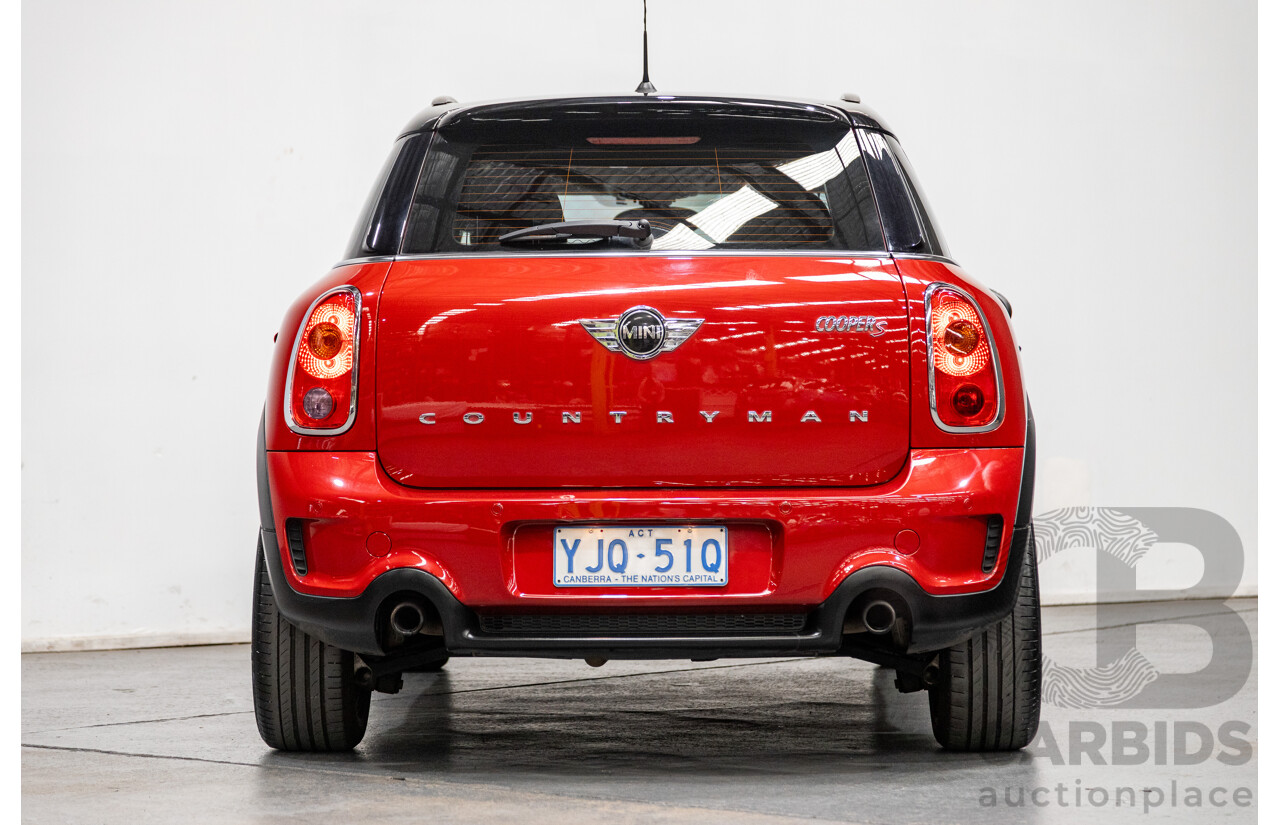 6/2013 Mini Cooper S Countryman R60 MY13 4d Wagon Red 1.6L