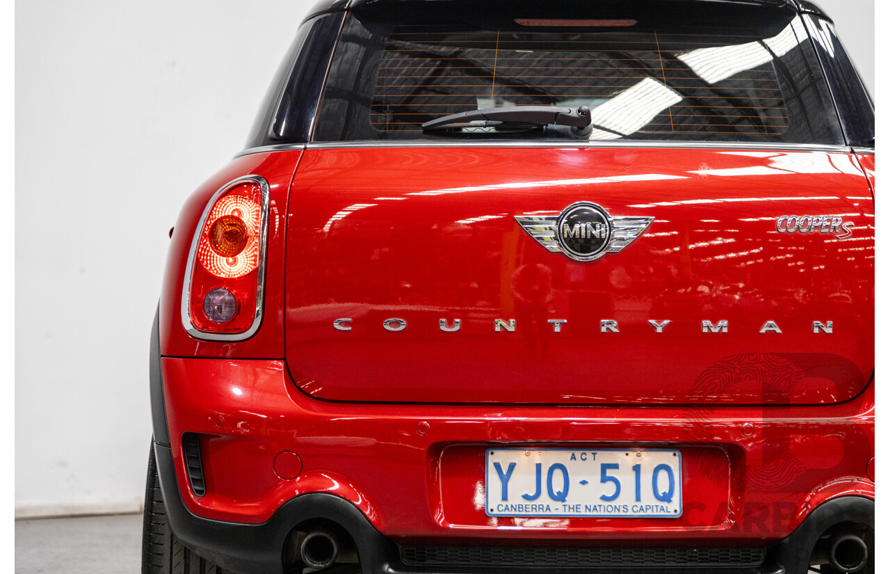 6/2013 Mini Cooper S Countryman R60 MY13 4d Wagon Red 1.6L