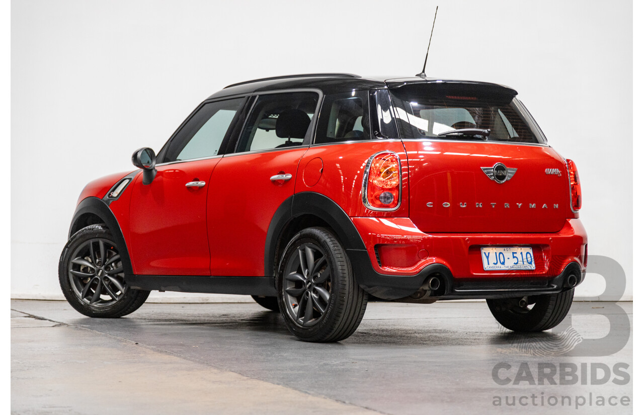 6/2013 Mini Cooper S Countryman R60 MY13 4d Wagon Red 1.6L