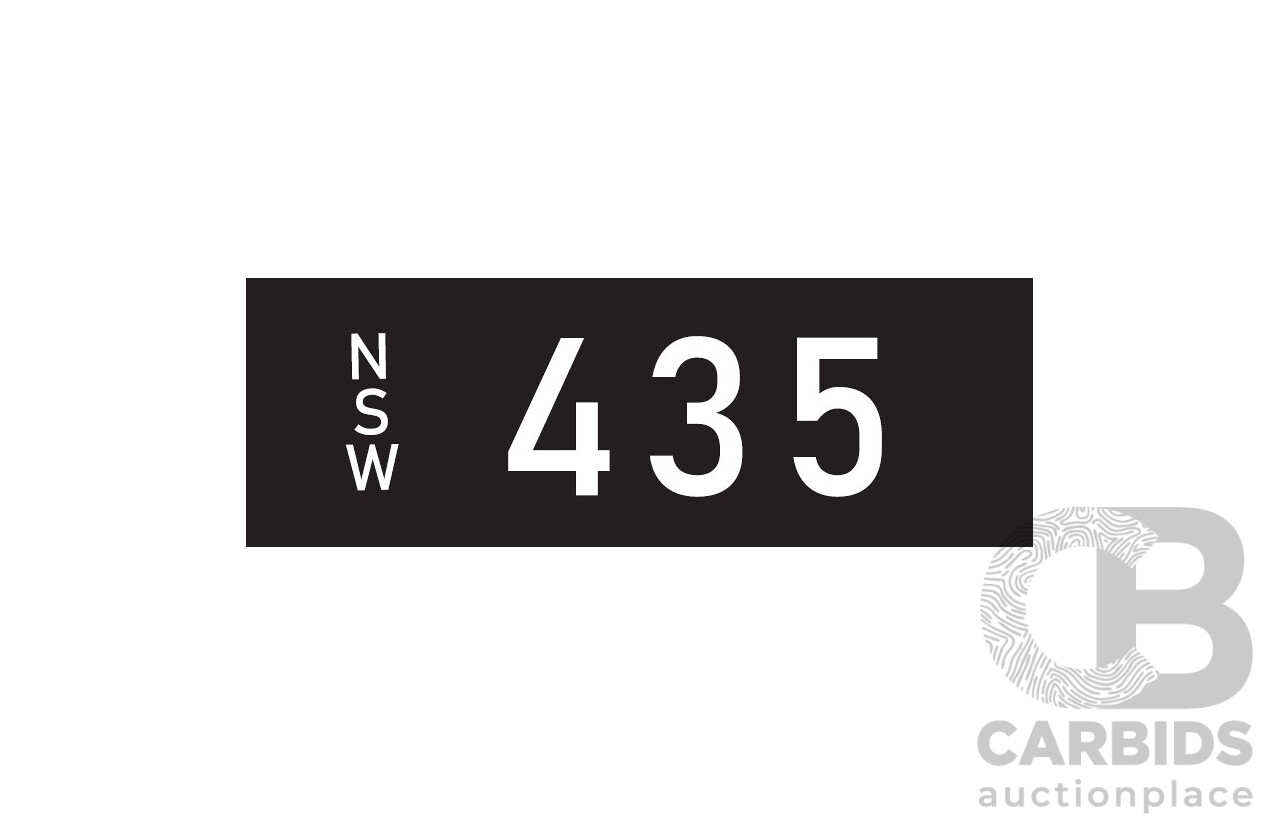NSW Heritage 3-Digit Number Plate - 435