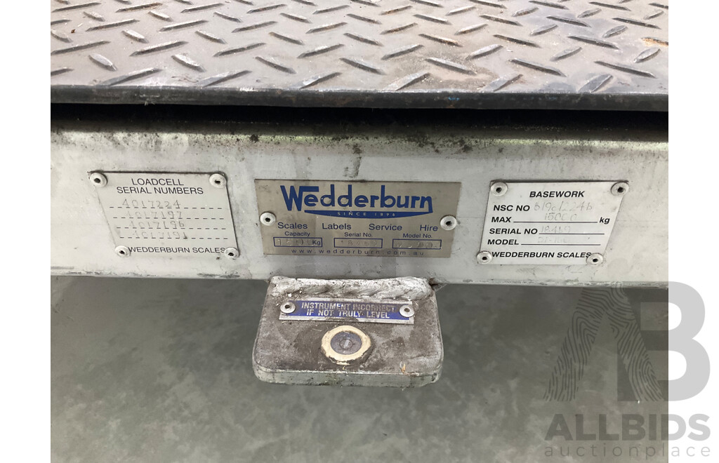 WEDDERBURN 1.5 Tonne Pallet / Bulk Bag Scales