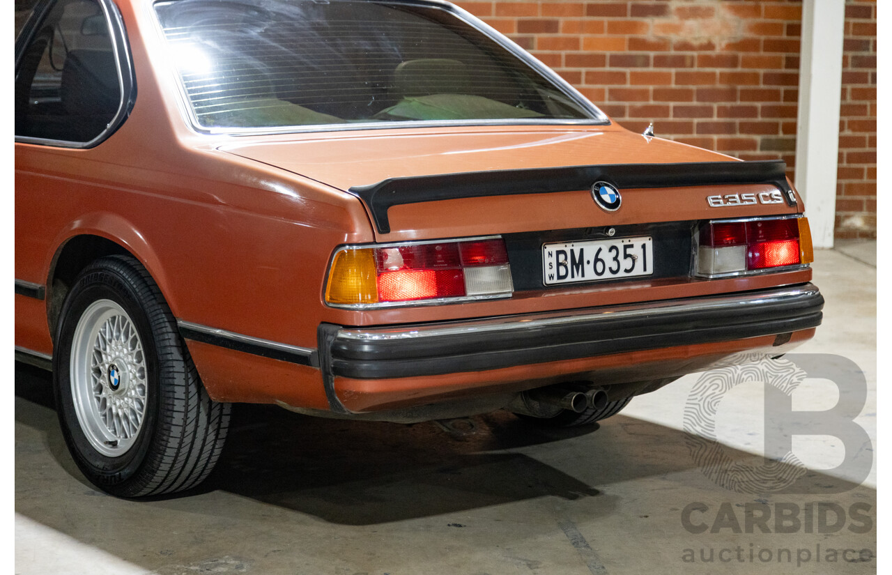 6/1982 BMW 635CSi A E24 2d Coupe Kastanienrot Metallic Red 3.4L - South African Import from the 1980s